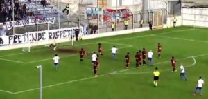 Martina Franca-Akragas, il gol di Baclet