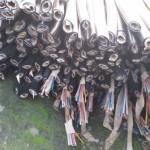 Il materiale rubato lungo la linea ferrata