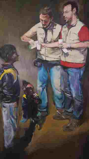 Una delle opere esposte