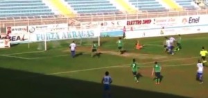 Akragas - Cosenza 1 - 0, il gol vittoria di Ziibert
