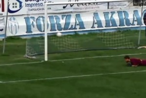 Akragas - Martina Franca, il  gol degli ospiti