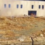 L'incendio divampato nella zona industriale