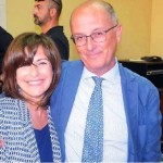 Roberta Buzzolani con il procuratore aggiunto di Palermo Dino Petralia