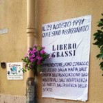 Commemorazione Libero Grassi, la  lapide