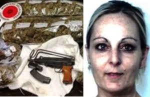 Armi, munizioni  e droga sequestrati a Giovanna Carmelina Bartolotta