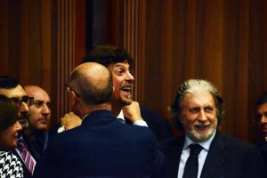 Patronaggio, Scarpinato e di spalle Dino Petralia