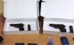 Le pistole sequestrate dai carabinieri