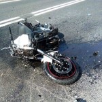 La moto coinvolta nell'incidente