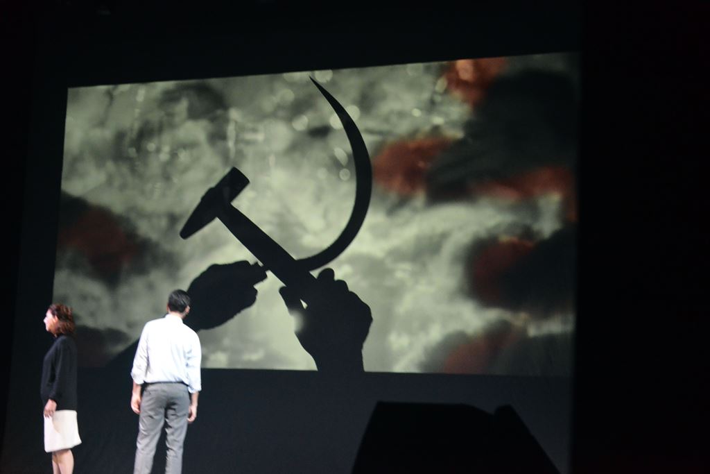 Scena dello spettacolo "Pasolini ed Ezra Pound"