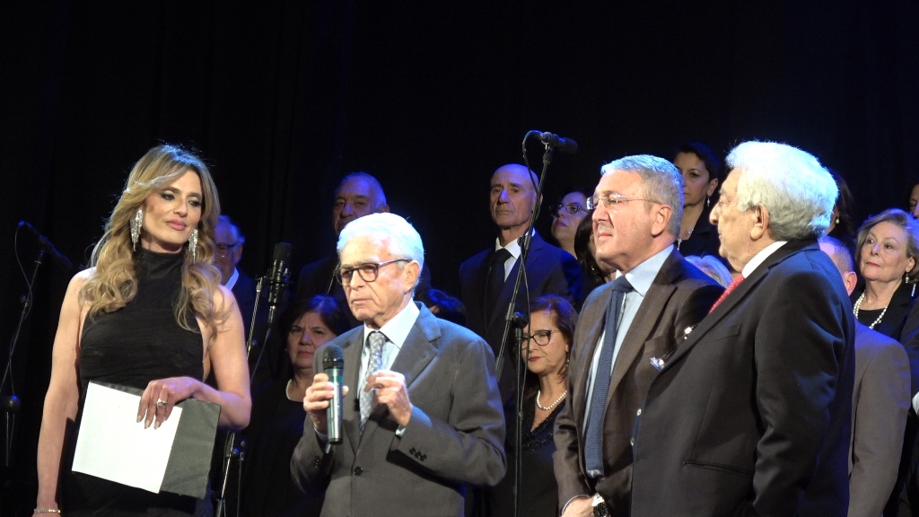 Serata in onore di Pippo Flora, Sodano, Guardì, Miccichè