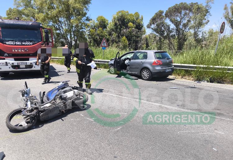 Scontro tra un'auto e uno scooter, un ferito in ospedale ...